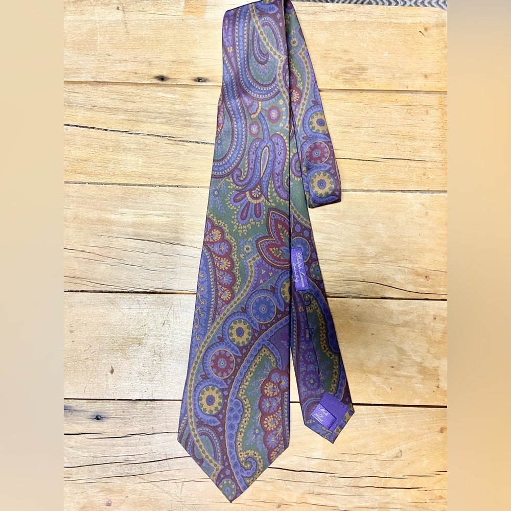 Ralph Lauren Purple Label Paisley Silk Tie